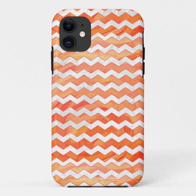 Capa Para iPhone Da Case-Mate Padrão de Chevron Orange Lake Fire (Verso)