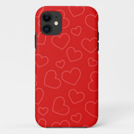 Capa Para iPhone Da Case-Mate Padrão de Coração Vermelho Simples