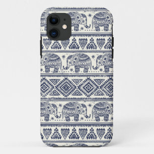 Capa Para iPhone Da Case-Mate Padrão de Elefante Étnico Azul