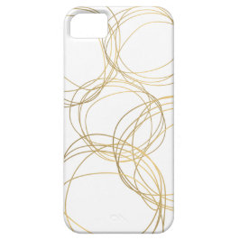 Capa Para iPhone Da Case-Mate Padrão de Escrivatura do Designer Dourado em Branc