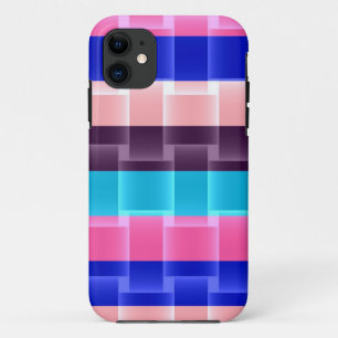 Capa Para iPhone Da Case-Mate Padrão de Estirpes Azul-Rosa Brilhante