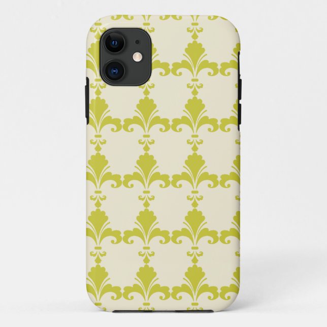 Capa Para iPhone Da Case-Mate Padrão de Flor Verde-De-Lis (Verso)