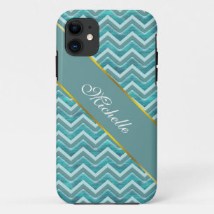 Capa Para iPhone Da Case-Mate Padrão de Glitter Chevron das Águas