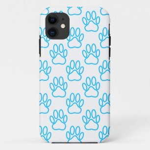 Capa Para iPhone Da Case-Mate Padrão de Impressão da Pata de Cão Azul