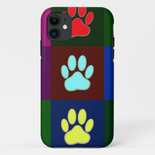 Capa Para iPhone Da Case-Mate Padrão de impressão de pata de cão multicolorido