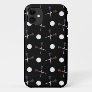 Capa Para iPhone Da Case-Mate Padrão de lacrosse preta