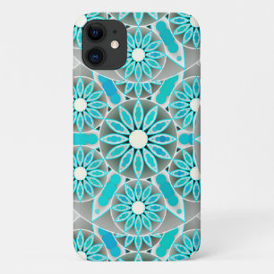 Capa Para iPhone Da Case-Mate Padrão de mandala, tartaruga, cinza de prata e br