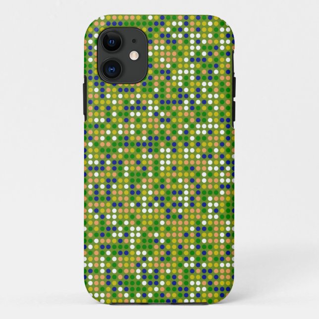 Capa Para iPhone Da Case-Mate Padrão de Mosaico da Bolinhas Retroativa nº 2 (Verso)