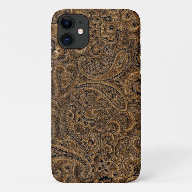 Capa Para iPhone Da Case-Mate Padrão De Paisley Castanho E Ornamentado Beige (Verso)