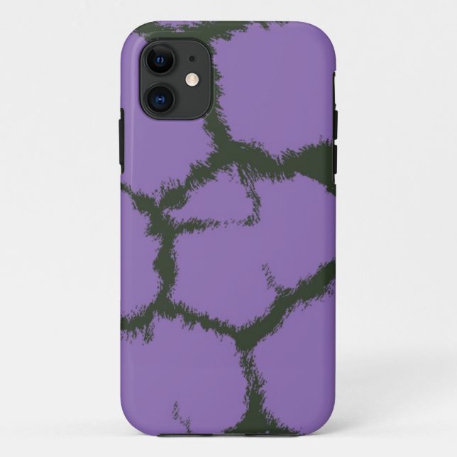 Capa Para iPhone Da Case-Mate Padrão de Pelo de Girafa Roxa (Verso)