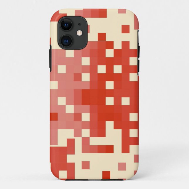Capa Para iPhone Da Case-Mate Padrão de Pixel Vermelho e Rosa (Verso)