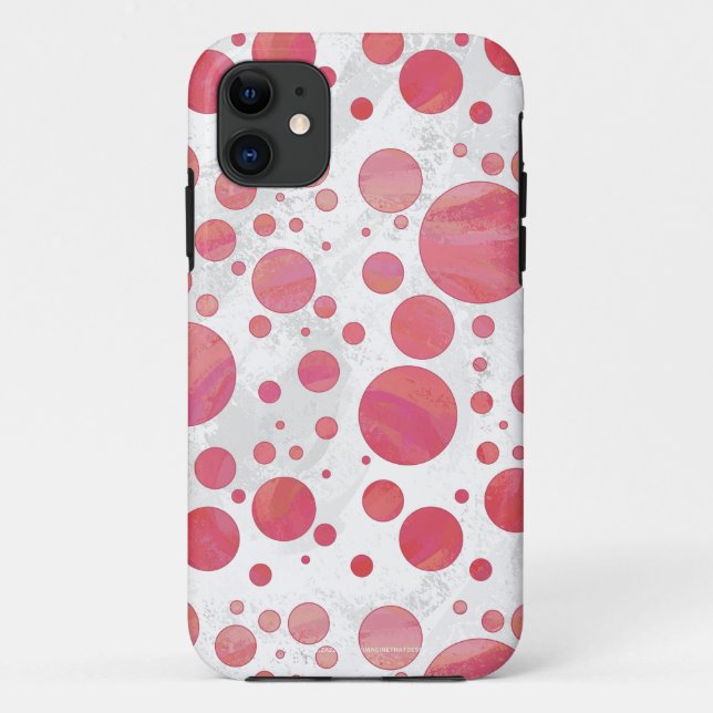 Capa Para iPhone Da Case-Mate Padrão de ponto de espiral de salmão (Verso)