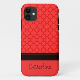 Capa Para iPhone Da Case-Mate Padrão de Quatrefoil Vermelho