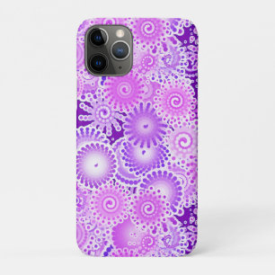 Capa Para iPhone Da Case-Mate padrão de redemoinho fractal, tons de roxo