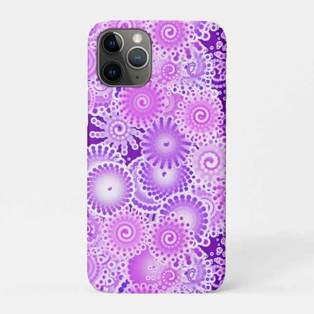 Capa Para iPhone Da Case-Mate padrão de redemoinho fractal, tons de roxo (Verso)