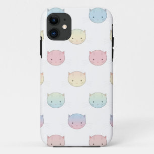 Capa Para iPhone Da Case-Mate Padrão de Rostos de Gatinho Pastel Fofo