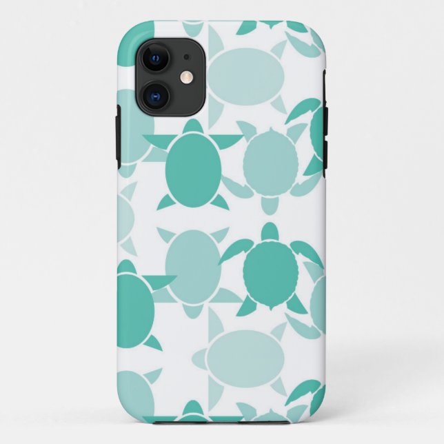 Capa Para iPhone Da Case-Mate Padrão de Tartaruga Teal (Verso)