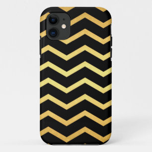 Capa Para iPhone Da Case-Mate Padrão de Zig Dourado e preto