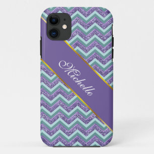 Capa Para iPhone Da Case-Mate Padrão de Zigzag do Ametist Glass
