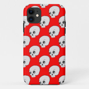 Capa Para iPhone Da Case-Mate Padrão Do Crânio Em Fundo Vermelho