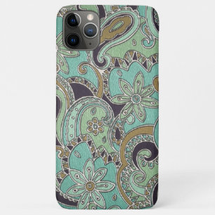 Capa Para iPhone Da Case-Mate Padrão Floral bonito Turquoise Chic Retro Paisley