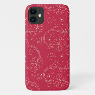 Capa Para iPhone Da Case-Mate Padrão Floral, Padrão De Flores, Pontos, Vermelho