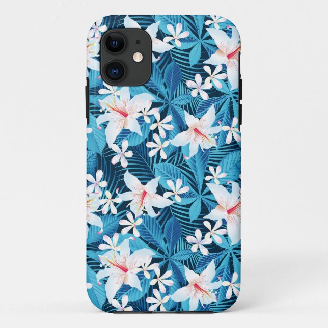 Capa Para iPhone Da Case-Mate Padrão Floral Tropical de Hibiscus (Verso)