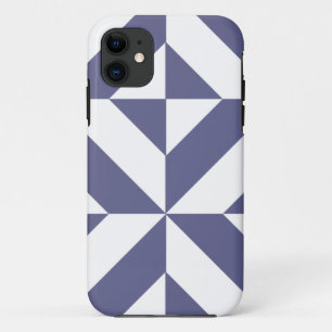 Capa Para iPhone Da Case-Mate Padrão Geométrico de Deco Azul-Meia-Noite
