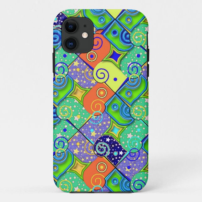 Capa Para iPhone Da Case-Mate Padrão Geométrico de Estrelas e Rochas (Verso)