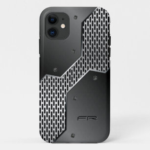 Capa Para iPhone Da Case-Mate Padrão Geométrico do Impressão Metálico das cinzas