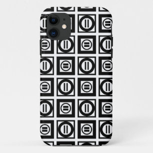 Capa Para iPhone Da Case-Mate Padrão Geométrico Igual a Preto e Branco