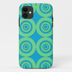 Capa Para iPhone Da Case-Mate Padrão Moderno Círculos Verde Hortelã Turquesa