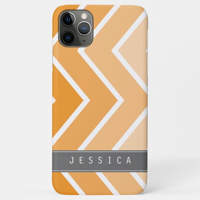 Capa Para iPhone Da Case-Mate Padrão Ombre Orange Zig Zag Chevrons (Verso)