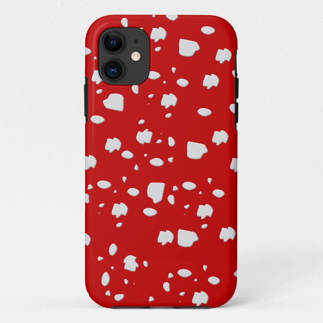 Capa Para iPhone Da Case-Mate padrão ponto com toadstool vermelha (Verso)