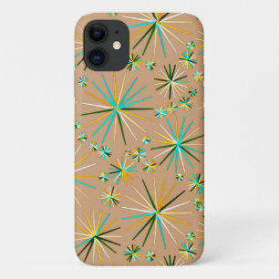 Capa Para iPhone Da Case-Mate Padrão Sputnik do meio século, Taupe Tan