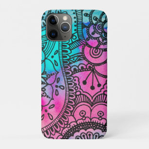 Capa Para iPhone Da Case-Mate Padrão Tribal Hippie - Aqua e rosa por Megaflora