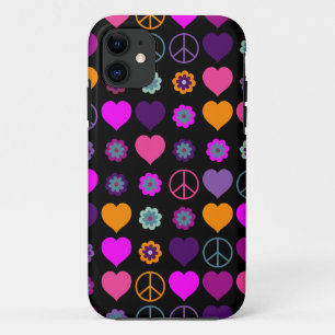 Capa Para iPhone Da Case-Mate Padrões de paz do Coração de Poder Flor + seu a