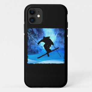 Capa Para iPhone Da Case-Mate Paisagem do inverno e esquiador do estilo livre