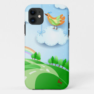 Capa Para iPhone Da Case-Mate Paisagem fantasiosa com pássaro, caso do iPhone5