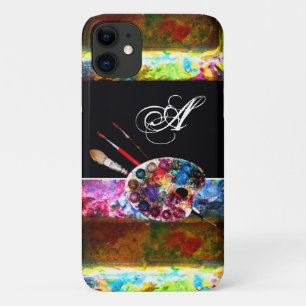 Capa Para iPhone Da Case-Mate PALETA DE COR ARTISTA E BRUXAS MONOGRAMA Preto