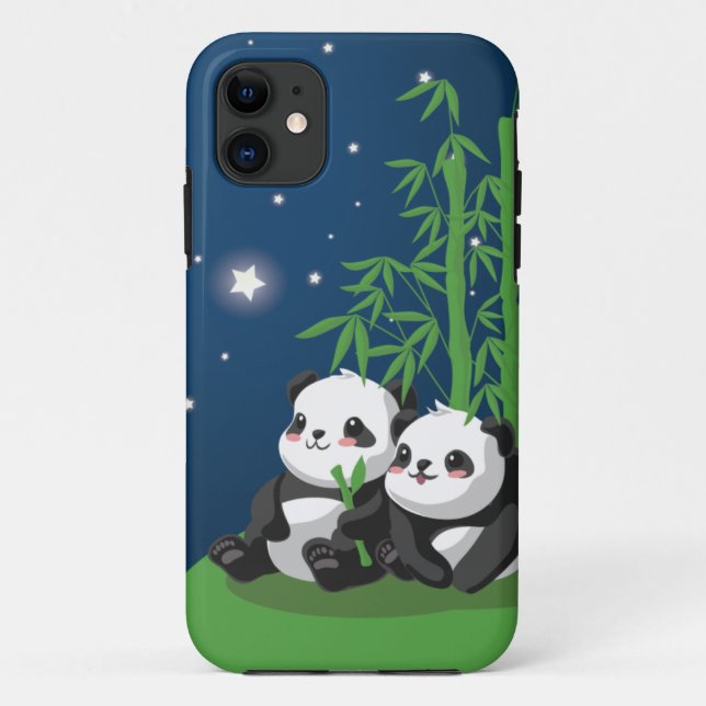 Capa Para iPhone Da Case-Mate Panda da noite da estrela (Verso)