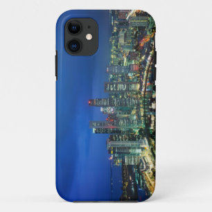 Capa Para iPhone Da Case-Mate Panorama de Singapura à noite, Singapura