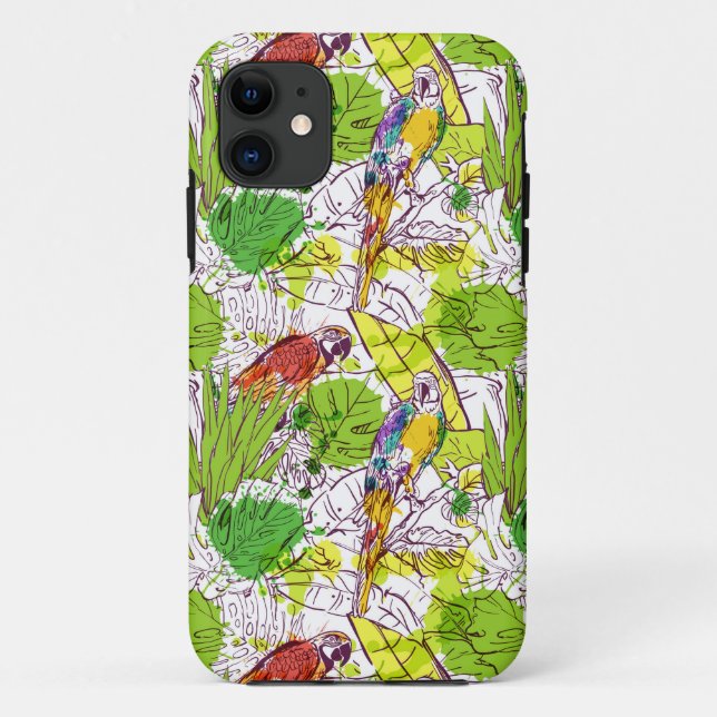 Capa Para iPhone Da Case-Mate Papagaios tropicais (Verso)
