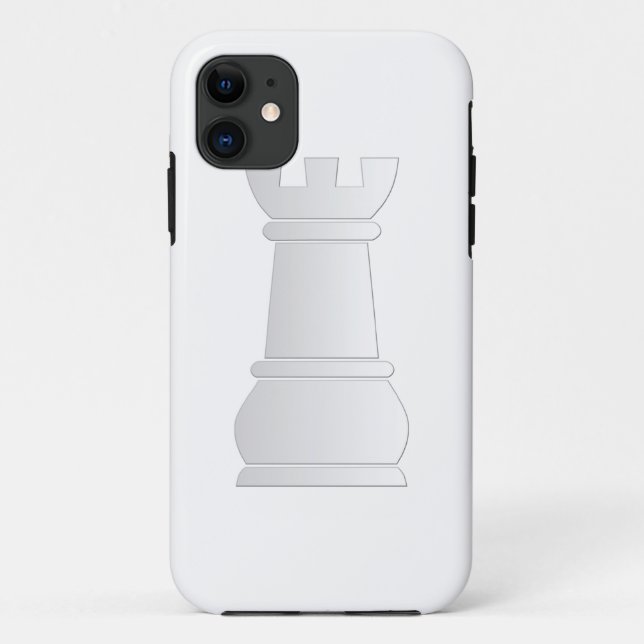 Capa Para iPhone Da Case-Mate Parte de xadrez branca da rocha (Verso)