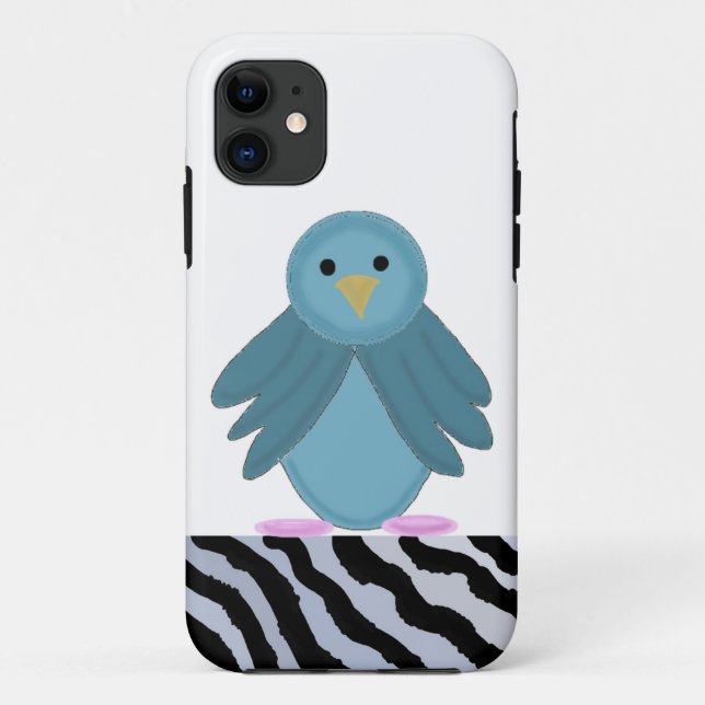 Capa Para iPhone Da Case-Mate Pássaro Azul Desenho Animado (Verso)