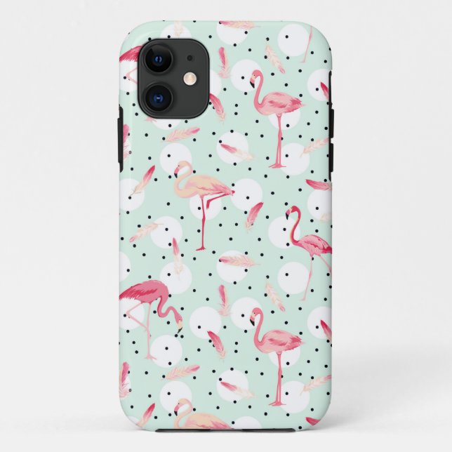 Capa Para iPhone Da Case-Mate Pássaro do flamingo com penas (Verso)