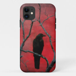 Capa Para iPhone Da Case-Mate Pássaro Negro No Vermelho