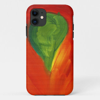Capa Para iPhone Da Case-Mate Pássaro verde com o amor que flui em torno dele
