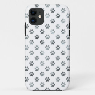 Capa Para iPhone Da Case-Mate Pata De Cães Imprimir Cinzas De Prata Folha Metá