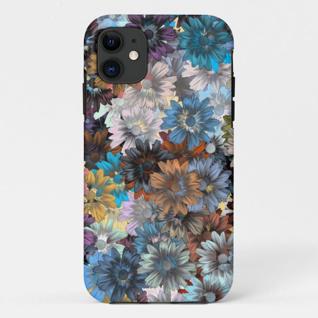 Capa Para iPhone Da Case-Mate Pata floral azul (Verso)